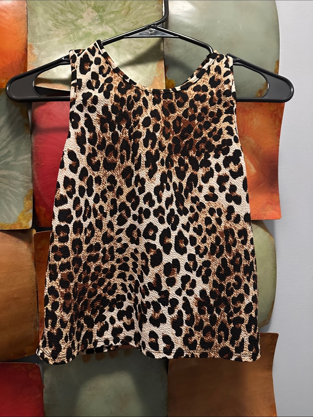 Charlotte Russe Leopard Print Sleeveless Cami - Brown & Black